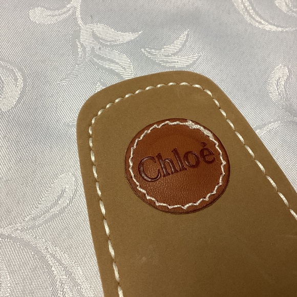 Chloe BEIGE  Sandals with BLACK  Logo size 40 new 💃💃💃💃💃💃💃💃 - Picture 2 of 6